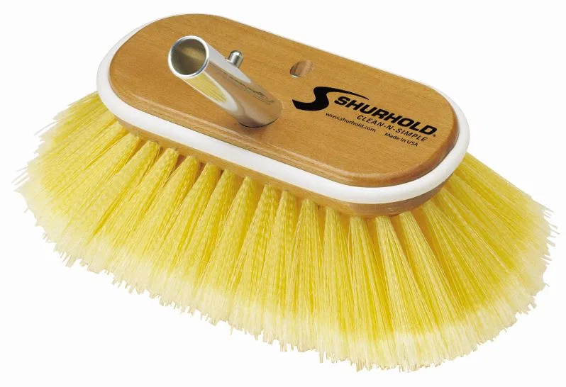 960 – SHURHOLD IND Scrub Brush, Use On Gelcoat/ Clear Coat/ Fiberglass And Paint Surfaces 6 Inch Soft Deck Brush Poly...